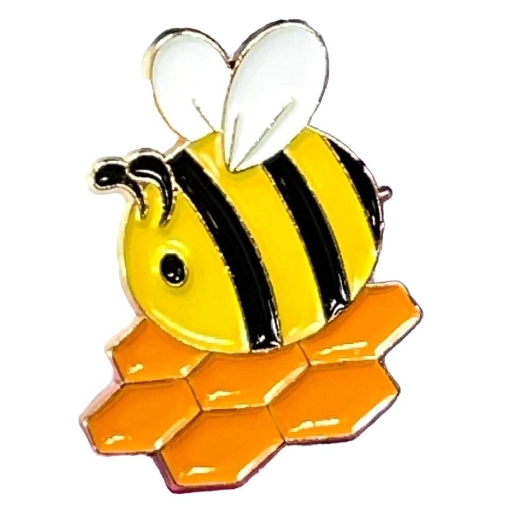 Honey Bee Lapel Pin Honey Comb Brooch Insect Pin Badge Accessories Jewelry